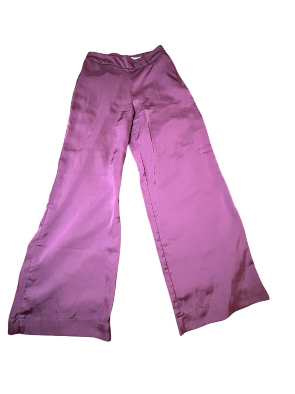Old Navy High-Rise Wide Leg Sateen Pants in Burgundy